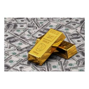 gold and dollars